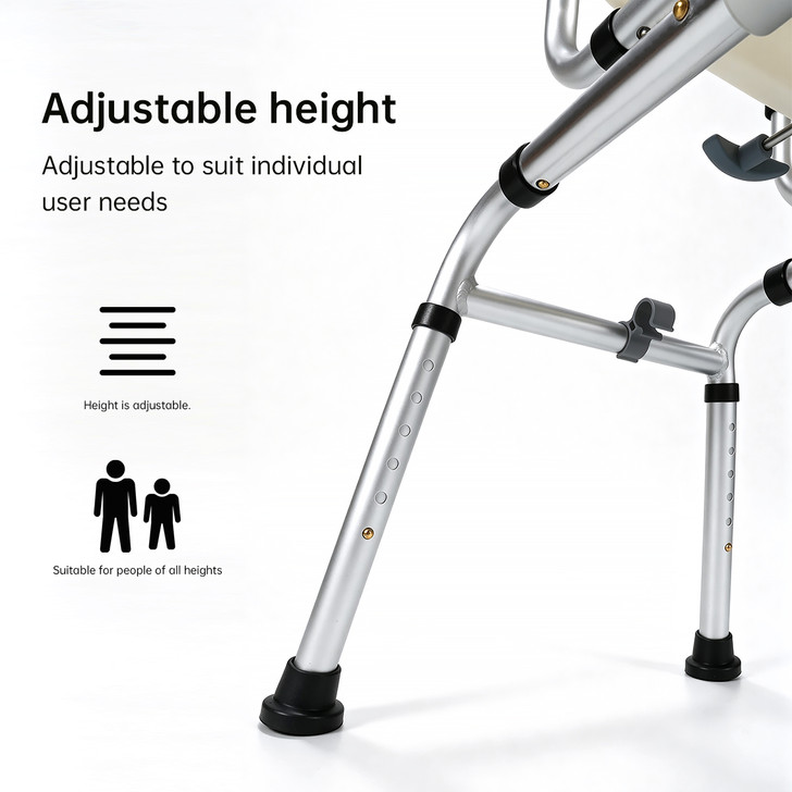 360° Swivel Transfer Shower Chair with Armrests