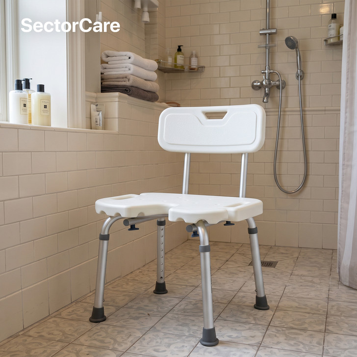 U-Shaped Shower Chair with Backrest