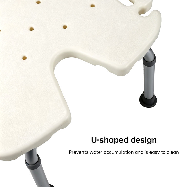 U-Shaped Shower Chair with Backrest