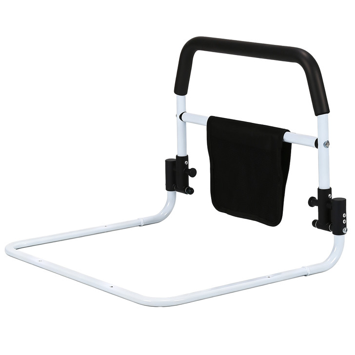 Folding Bed Rail with Safety Handle