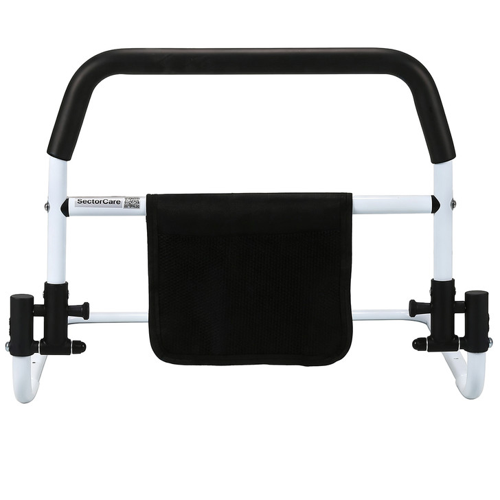 Folding Bed Rail with Safety Handle