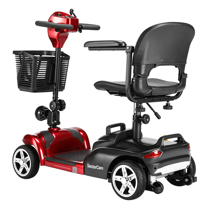 SectorCare Compact Mobility Scooter - Red