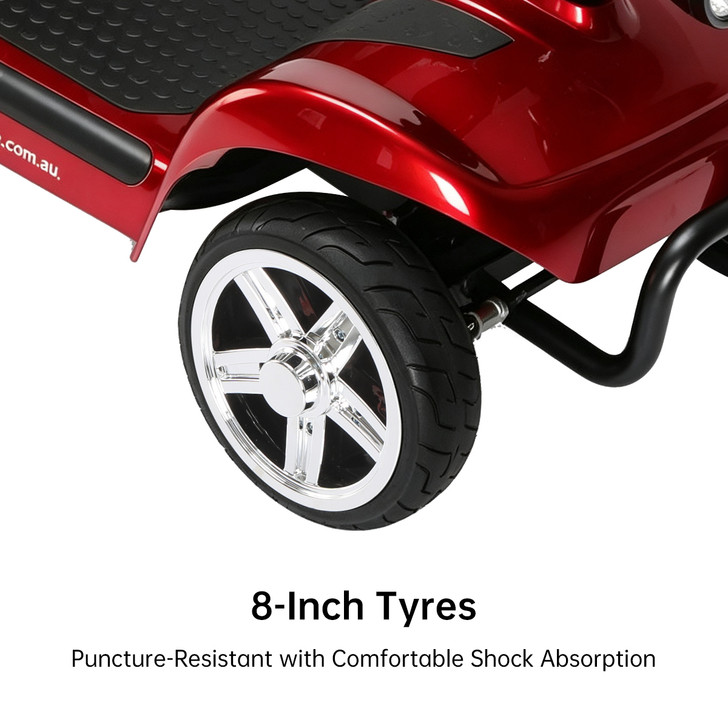 SectorCare Compact Mobility Scooter - Red