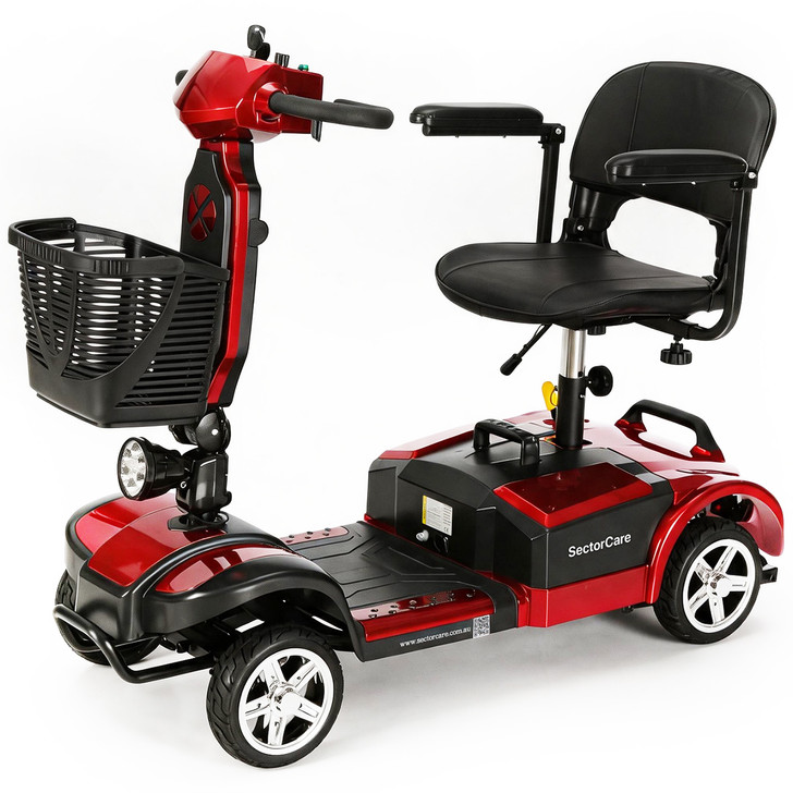 SectorCare Comfort Pro Mobility Scooter - Red