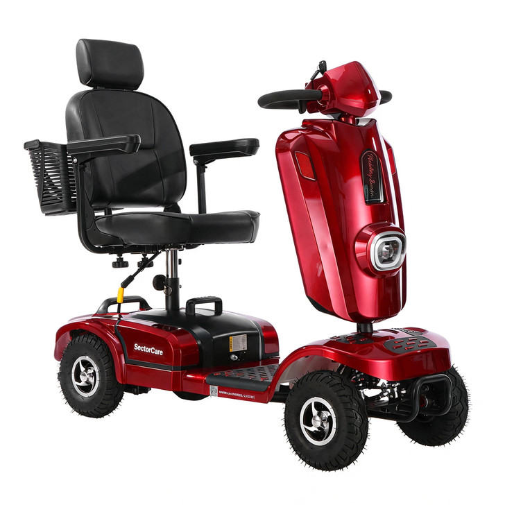 SectorCare Deluxe Mobility Scooter - Red