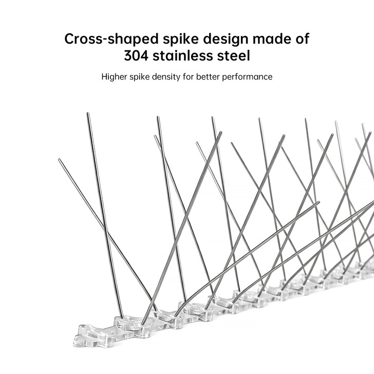 50cm Stainless Steel Bird Spikes - Staggered Design