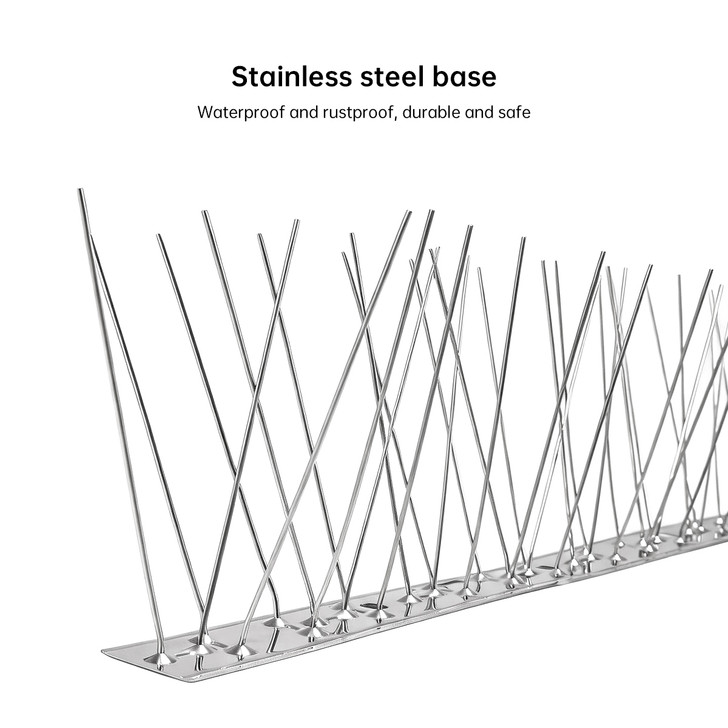 100cm Stainless Steel Bird Spikes Staggered Design