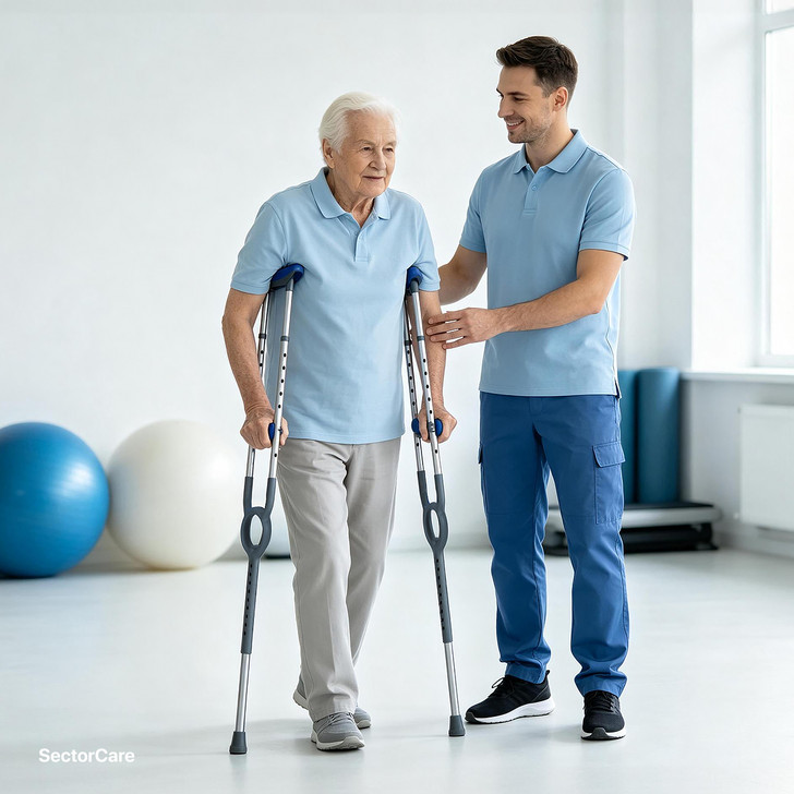 SectorCare Adjustable Underarm Crutches