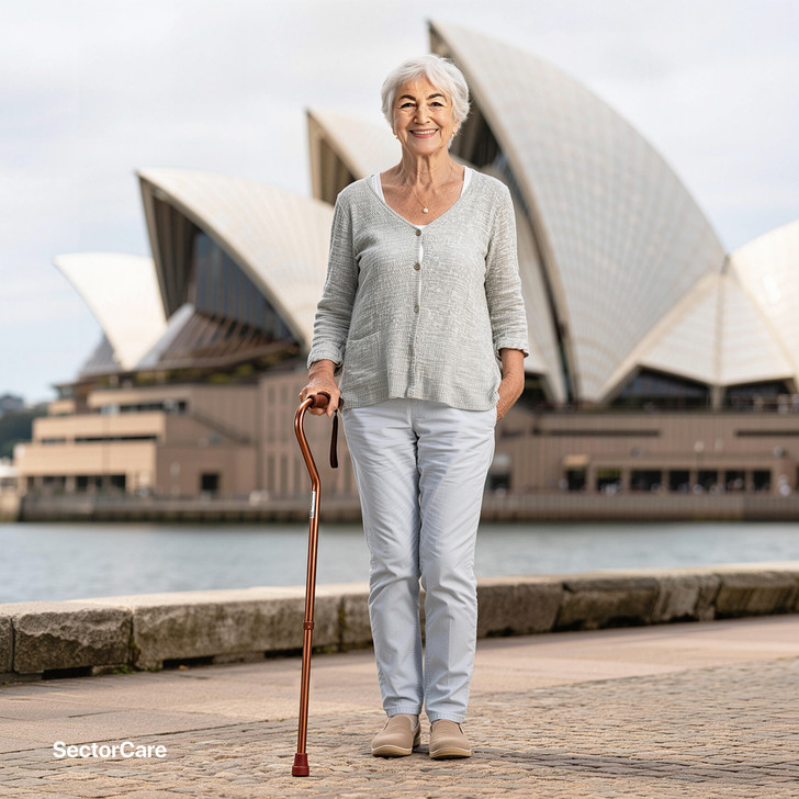SectorCare Adjustable Walking Cane - Bronze