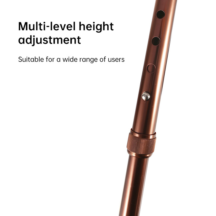 SectorCare Large Rubber Tip Adjustable Walking Cane - Bronze