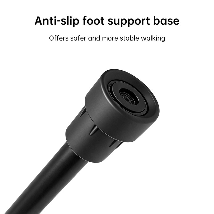 SectorCare Adjustable Walking Cane with TPR Grip - Black