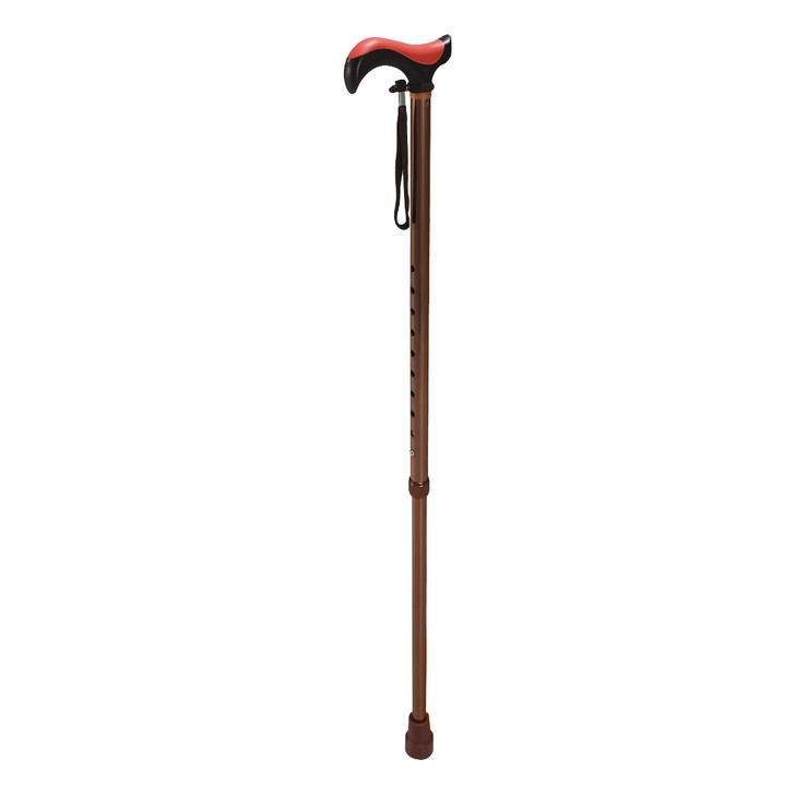 SectorCare Adjustable Walking Cane with TPR Grip - Bronze