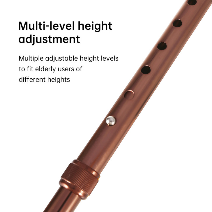 SectorCare Adjustable Walking Cane with TPR Grip - Bronze