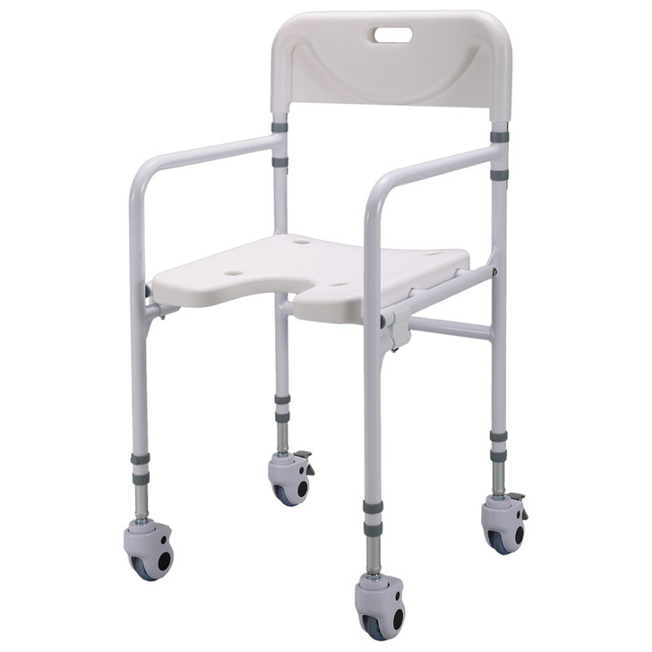 SectorCare Foldable Shower Chair with Backrest and Handles