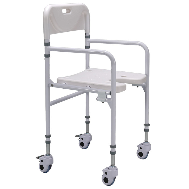 SectorCare Foldable Shower Chair with Backrest and Handles