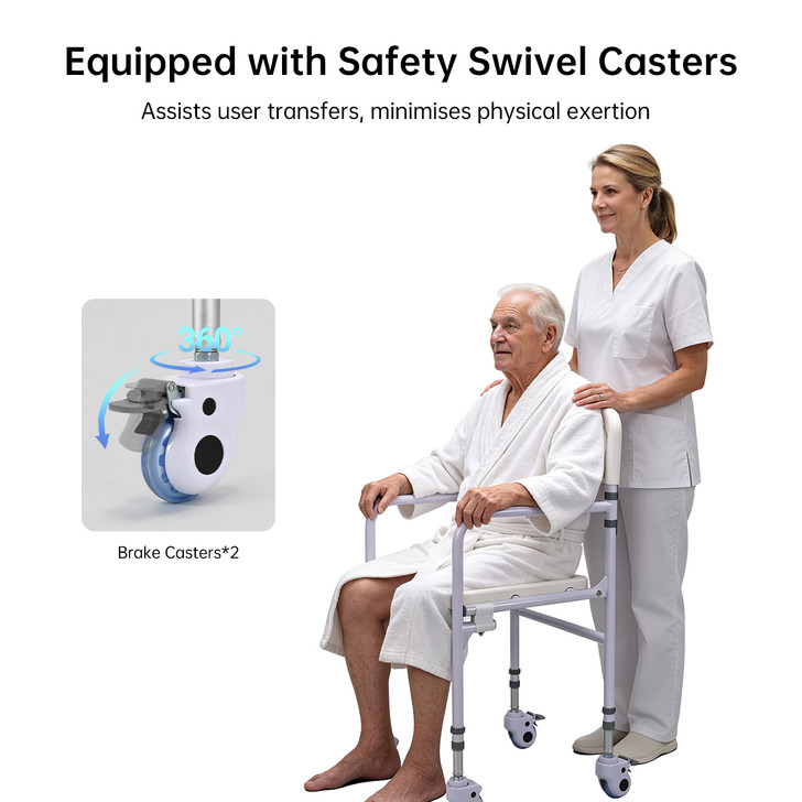 SectorCare Foldable Shower Chair with Backrest and Handles