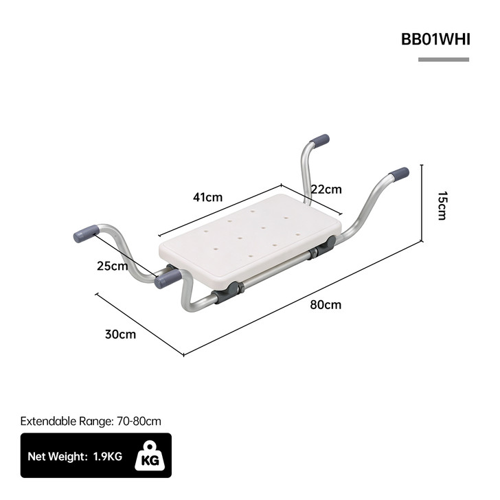 SectorCare Adjustable Bath Board with Dual Handles 