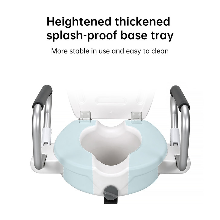 SectorCare Raised Toilet Seat with Flip-Up Armrests