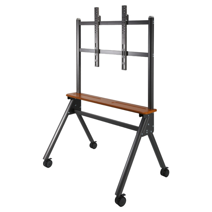 Mobile TV Stand for 55 to 86 Inch Screens 80kg Load Black