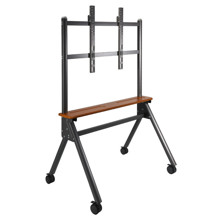 Mobile TV Stand for 55 to 86 Inch Screens 80kg Load Black