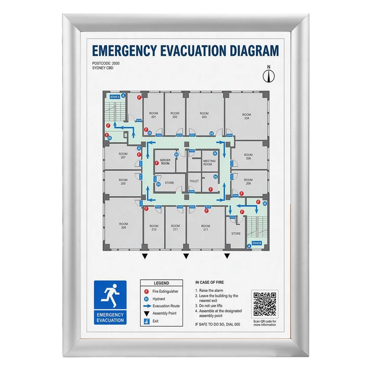 A3 Snap Frame 25mm Silver Aluminium Poster Frame Anti Glare Cover