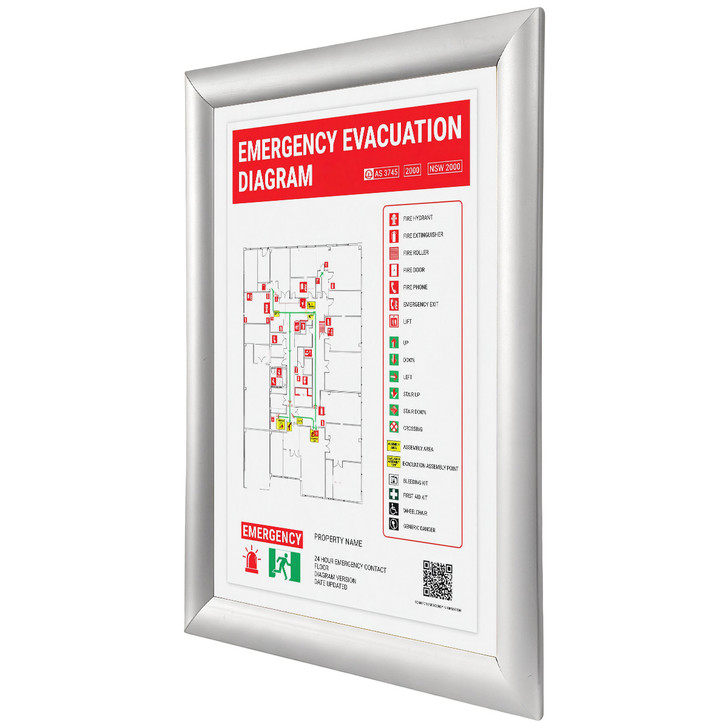 A4 Snap Frame 25mm Silver Aluminium Poster Frame with 3M Tape