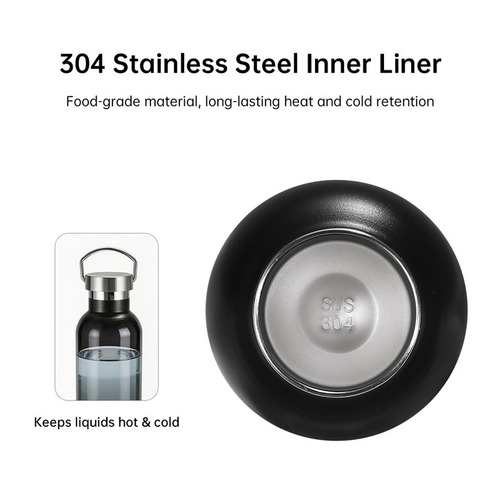 25oz Vacuum Insulated Stainless Steel Water Bottle Black