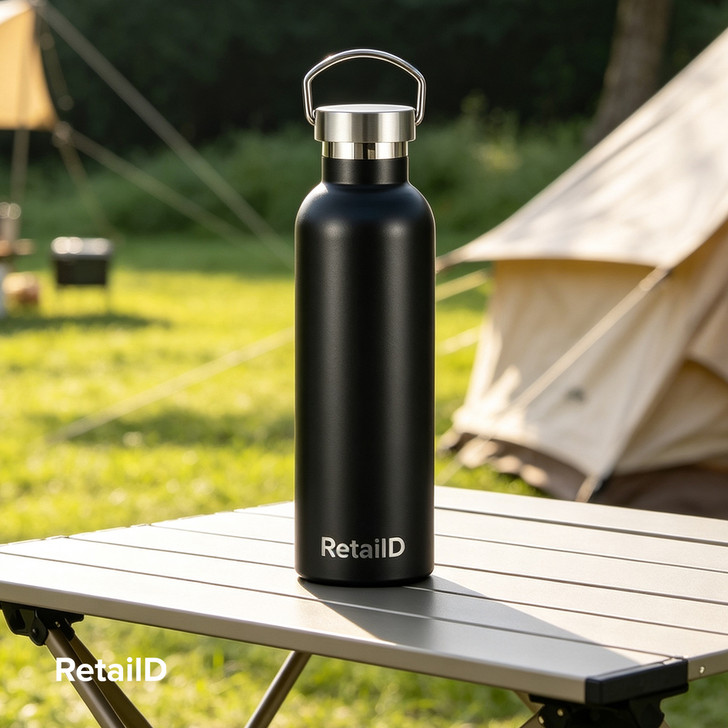 25oz Vacuum Insulated Stainless Steel Water Bottle Black