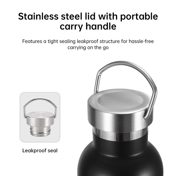 25oz Vacuum Insulated Stainless Steel Water Bottle Black