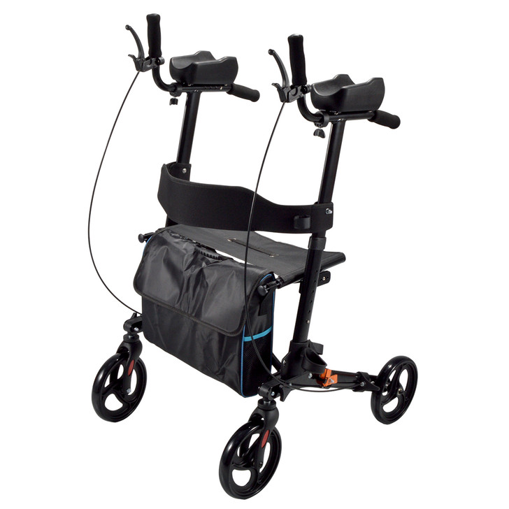 SectorCare Upright Rollator Walker with Forearm Support and Seat