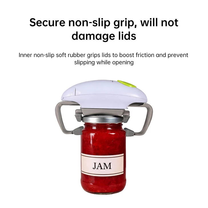 SectorCare Automatic Electric Jar Opener Fits 2.5 to 10cm Lids White