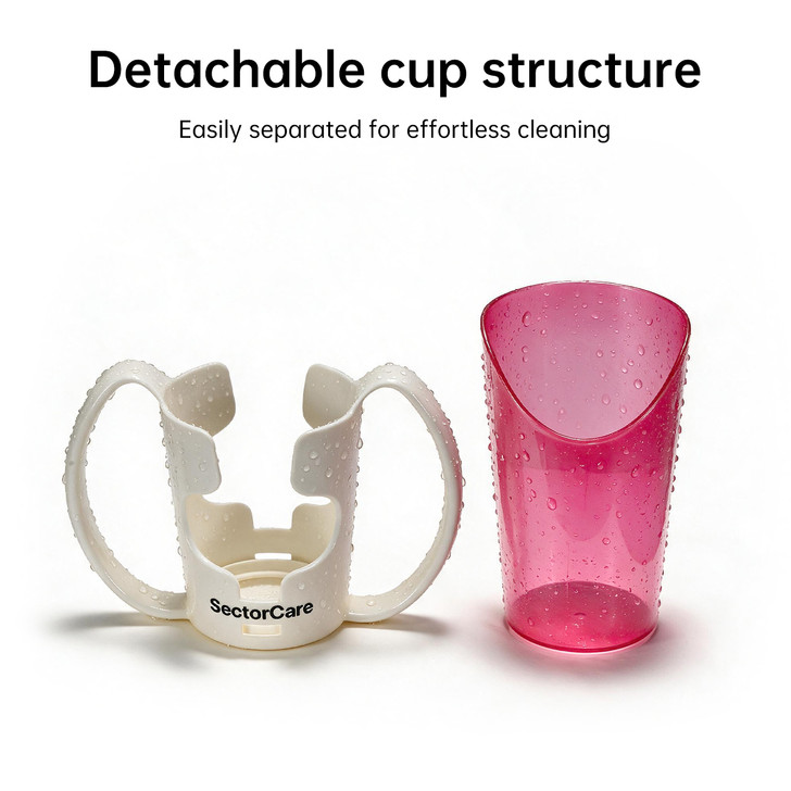 SectorCare Nosey Cup with Dual Handles 250mL Cut Out Rim Red