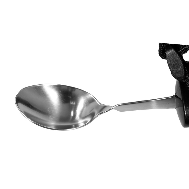 SectorCare Adaptive Eating Spoon with Bendable Neck and Hand Strap Black