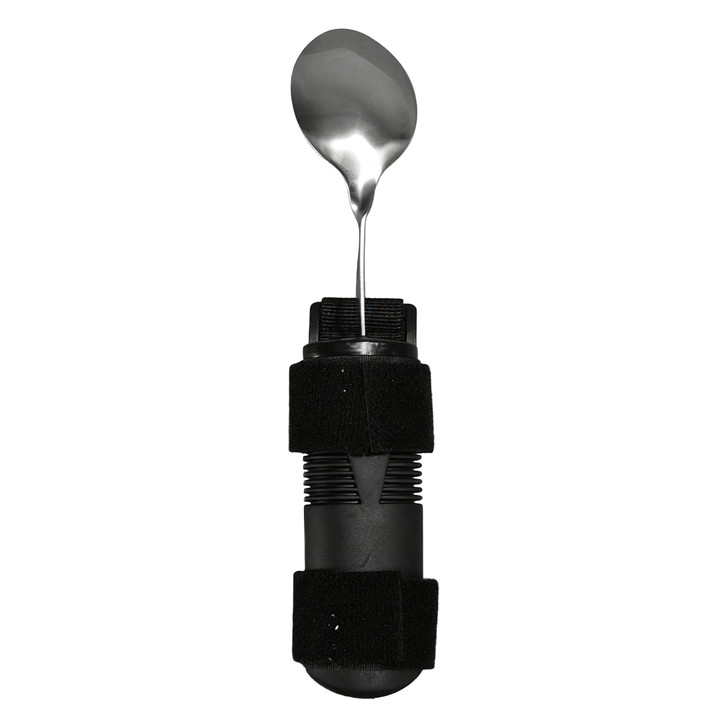 SectorCare Adaptive Eating Spoon with Bendable Neck and Hand Strap Black