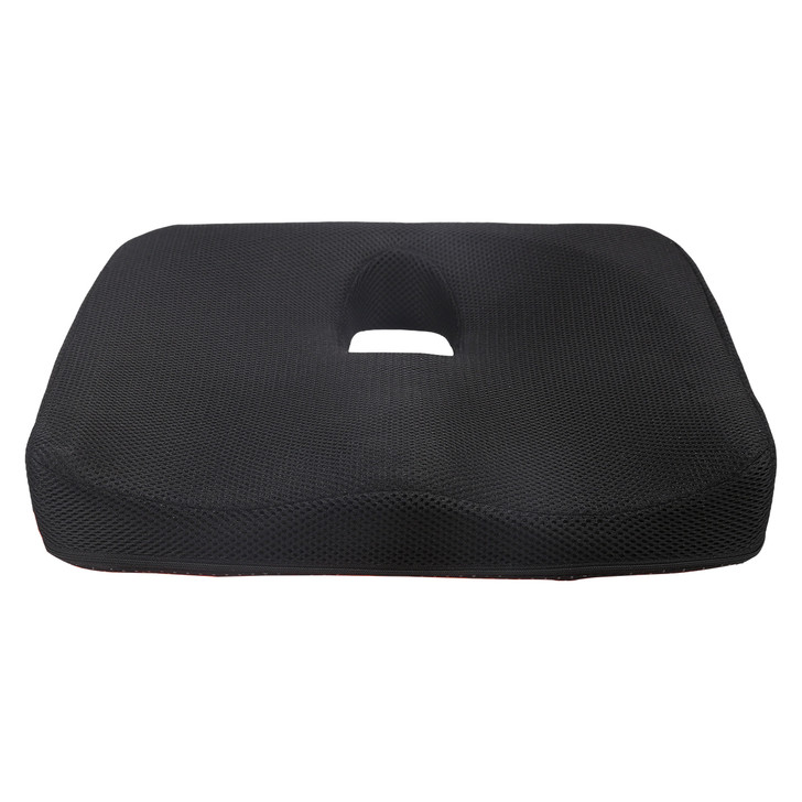 SectorCare Coccyx Cutout Latex Seat Cushion 7cm H x 42cm W Black