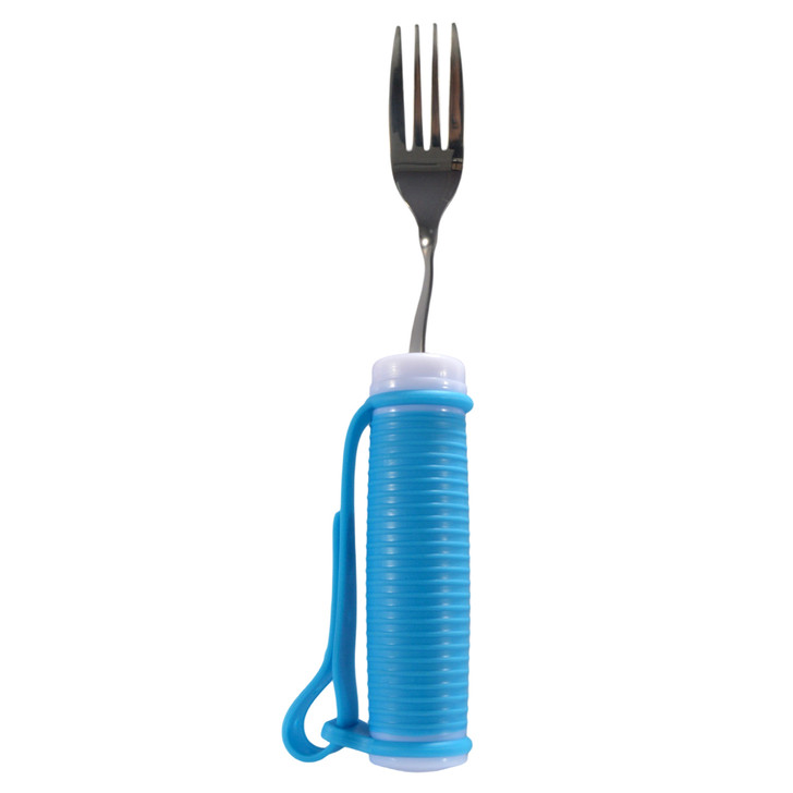 SectorCare Bendable Adaptive Fork with Strap 25cm H x 3.2cm W Blue