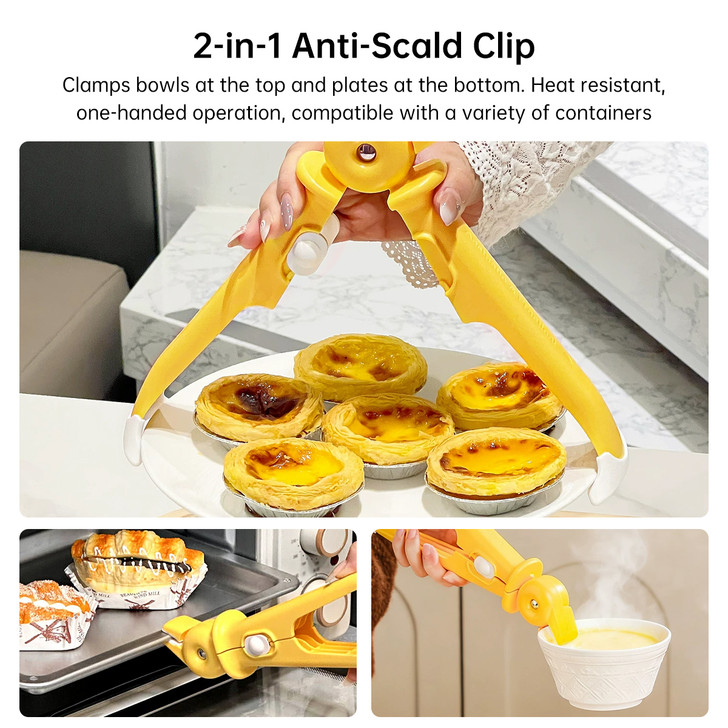 SectorCare Anti Scald Bowl and Plate Gripper One Handed 24cm Yellow