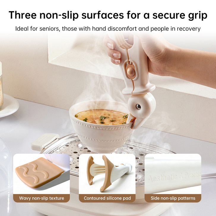 SectorCare Anti Scald Bowl and Plate Gripper One Handed 24cm White