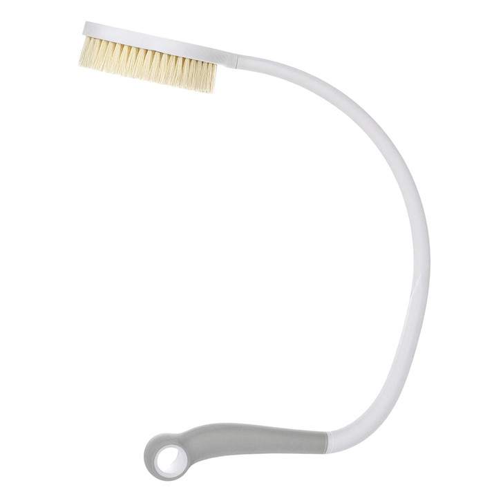 SectorCare Curved Long Handle Back Bath Brush with Hanging Hole Grey