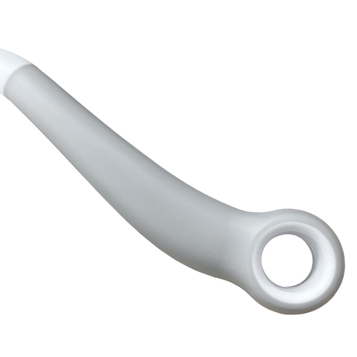 SectorCare Curved Long Handle Back Bath Brush with Hanging Hole Grey