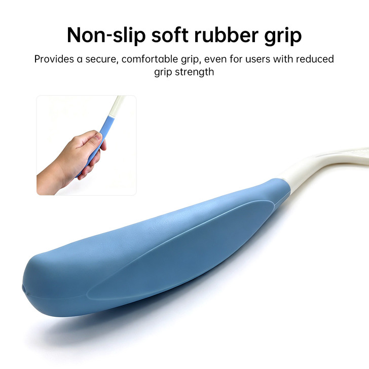 SectorCare Long Handled Comb with Curved Non Slip Grip Blue