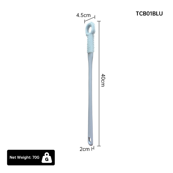SectorCare Long Handled Toe Washer with Silicone Loop Head, 40cm Blue