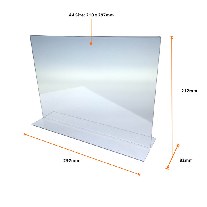 A4 Acrylic Sign Holders landscape