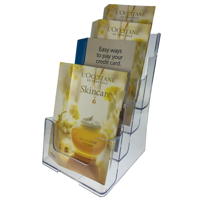 A5 Acrylic Brochure Holder Four Tier