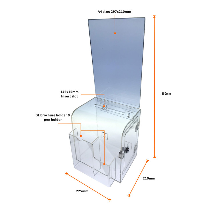 acrylic donation box