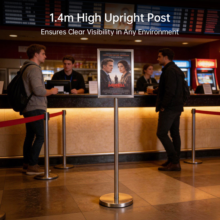 A3 Stainless Steel Floor Poster Display Stand