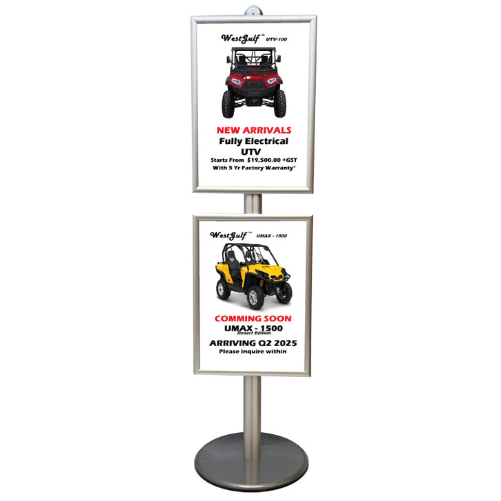 2x A2 Poster Stand - Double Sided
