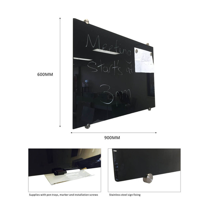Glass Whiteboard 900x600mm