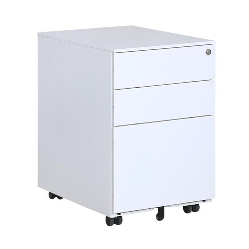 Mobile Pedestal 3 Drawer White