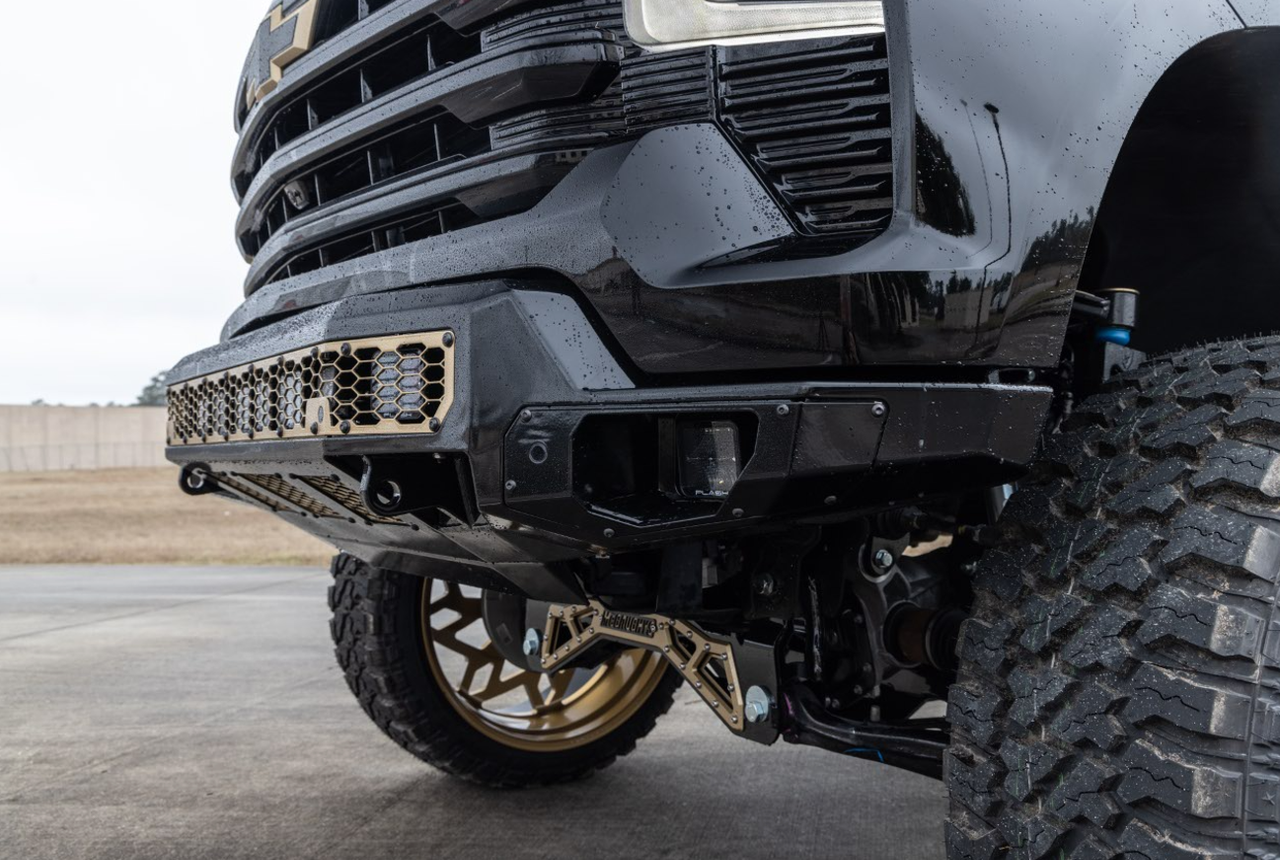 Black Steel Front Bumper – Fits 2022-2026 Chevy Silverado 1500 – WOLFX NSL02A102-BX